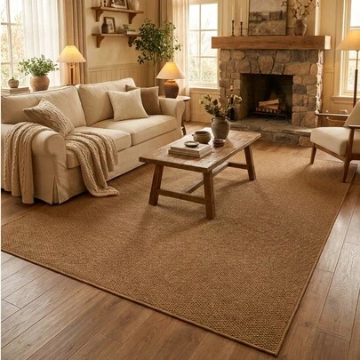 Thảm trải sàn màu be, chất liệu giả vải lanh, thích hợp cho sàn gỗ ở lối vào, phòng giặt, hành lang, phòng ngủ, nhà bếp, phòng khách và phòng ăn, kích thước lớn - Trang trí nhà cửa trong nhà bốn mùa, có thể giặt máy, chống trơn trượt, tuyệt vời cho thảm hành lang, thảm phòng ngủ, thảm nhà bếp, thảm đầu giường, thảm phòng khách, trang trí nhà cửa, trang trí nhà bếp, trang trí phòng khách.