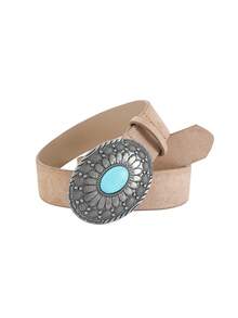 1/2/3件装半椭圆形扣环百搭时尚PU皮革女士腰带 - 腰帶 - 查看 4