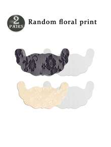 2/4 Pairs Plus Size Breathable Invisible Lace Lift Bra Tape, Random Printed, Suitable For Strapless Wedding Dresses, Lift Bra Tape For Large Bust - Multicolor - View 24