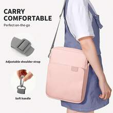Tablet Sleeve Bag Case With Shoulder Strap Compatible With Samsung Galaxy , IPad , Kindle And Android Tablet. - Baby Pink - View 6