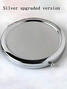 1 pieza Espejo compacto personalizado grabado en acero inoxidable, decorado con un patrón de flor de cumpleaños - Nombre personalizable, adecuado para mujeres, damas de honor, bodas, cumpleaños, Navidad, espejo de bolsillo elegante y portátil, regalo personalizado | Espejo de bolsillo exquisito | Accesorio grabado, cómodo y fácil de usar - Multicolor - Ver 15