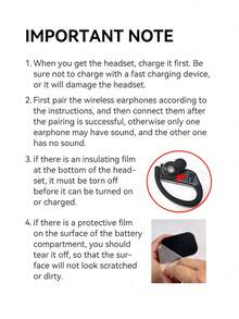 Auriculares inalámbricos con control táctil, pantalla digital, larga duración de la batería y micrófono - Negro - Ver 11