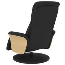 vidaXL Relaxsessel Mit Fußteil Schwarz Kunstleder - Black - View 5