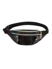 Sac banane laser mode femme pour l'extérieur, sac banane laser pour la course, sac poitrine bandoulière femme, sac de plage réfléchissant pour l'extérieur, avec sangle d'épaule réglable, convient pour un usage quotidien, activités de plein air, voyages, randonnée, jogging, cyclisme, design portable, cadeau idéal - Multicolore - Voir 13