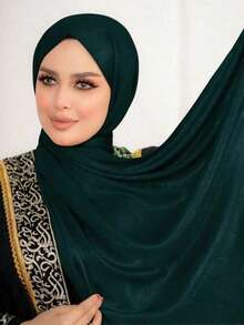 1pc Phụ kiện Abaya cho nữ Khăn choàng Hijab bằng vải nhung satin Phụ kiện Abaya mềm Quần áo che mặt - Nhiều màu - Xem 24