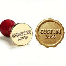 1pc Customized 25mm Wax Seal Stamp - Wax Seal Stamp With Wooden Handle, Suitable For Handmade, Envelopes, Gift Packaging, Graduation Gifts, Wedding Invitations, Christmas Gifts, Etc. - Multicolor - View 2