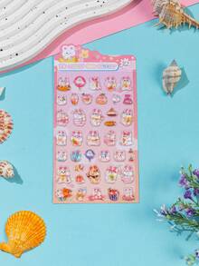 1 Set 2026 New Cute Animal Cartoon 3D Epoxy Resin Sticker Set | Phone Case Stickers, Themes Include Marine Animals, Cats, Birds, Bears, Rabbits, Pandas, Etc. Reusable Waterproof Stickers Suitable For Scrapbooking And Stationery Decoration, DIY Craft Decoration, DIY Craft Glitter Stickers, DIY Phone Case Stickers, DIY Notebook Stickers - Multicolor - View 6