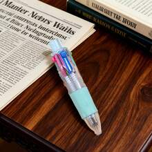 1 Four-Color Retractable Mini Ballpoint Pen, 3.07 Inch Portable Multi-Color Pen, Suitable For Students And Office Scenarios, Includes 4 Common Refill Colors, No Need To Carry Multiple Pens, Easily Switch For Note-Taking And Daily Writing Needs, Compact And Lightweight, Ideal For Students' Class Notes, Highlighting Key Points, Workplace Office, Daily Recording, Gift Giving, And Prizes - 紫色的 - 查看 3