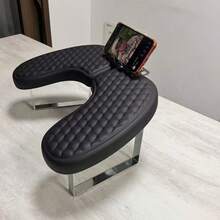 Soft Russian Butterfly Hand Pillow With Phone Holder, Removable & Foldable Nail Salon Manicure Hand Cushion With Phone Stand - Black - View 9