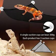 2pcs Bearded Dragon & Gecko Hammock - Breathable Mesh, Removable, Suitable For Large & Small Lizards And Snakes, Anole Lizard, Reptile Hammock - Multicolor - View 7