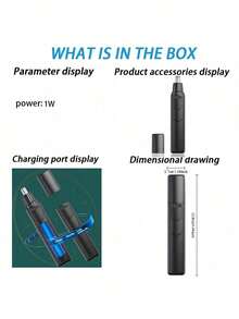 YUZHAOLIN 电动鼻毛修剪器、修剪器、耳鼻毛修剪器、耳鼻眉毛修剪器 - 黑色 - 查看 9