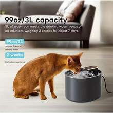 Dispensador de agua para mascotas de gran capacidad de 3L, con mejoras para un funcionamiento silencioso. Fuente de agua inteligente con circulación y filtración automática, adecuada para gatos y perros medianos/pequeños. Alimentado por USB (adaptador no incluido) - multicolor - Ver 7