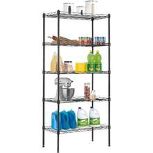 Heavy-Duty Metal Adjustable Shelving Unit - Black, 21.5L X 11.6W X 47.6H, Holds Up To 750 Pounds - Multicolor - View 2