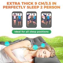 colchon matrimonialANNA TOSANI Colchoneta Camping Doble Autohinchable 196x125x10cm Esterilla Acampar Plegable Hinchable con Almohadas Colchón Impermeable Matrimonial Camping Senderismo al Aire Libre Gris - gris - Ver 3