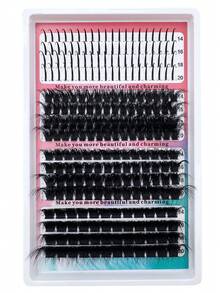 320pcs/312pcs/240pcs 4 Styles Manga Lash Clusters Spike Lashes Individual Lash Clusters,Spikes+120D+160D+200D/Spikes+60D+80D+100D/Spikes+40D+60D+80D Multi-Type Natural Look, 6-21mm Mixed Length,Cat Eye Dramatic Wet Eyelashes Reusable Individual Segmented False Eyelashes Wispy&Ultra Soft DIY Eyelash Extension At Home - DD - 查看 3