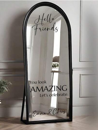 1pc- Custom Wedding Mirror Stickers, Welcome To Our Wedding Entrance Sign, Custom Vinyl Decal Sticker Mirror, Wedding Sign Decoration DIY Wedding Decal, Custom Mirror Engraving Decal Sticker, Wedding Items, Wedding Decoration, Anniversary, Birthday, Multi-Functional, Ideal Gifts For Him, For Anniversaries, For Valentine's Day, For Mother's Day, For Birthdays, For Father's Day, For Graduation, For Weddings, For Housewarming Scrapbook Supplies Funny Stickers Scrapbooking Supplies Kindle