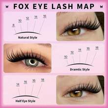 Wtvane Fox Eyelash Clusters Wispy Lash Clusters With Spikes Pre-Mapped 8-18mm Cluster Eyelash Extensions LC-Curly Individual Lashes Faiy Lashes Cluster Cat Eye Lash Clusters DIY Lash Extension - ColorU - 查看 2