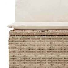vidaXL 10-Teiliges Gartensofaset Mit Beigen Und Cremefarbenen Kissen, Polyrattan - Beige - Visualizzare 7