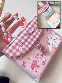 1 Bead Chain Sticker Collection Book, Cute Animal Print Stickers, Reusable Stickers, Gift Collection Album, Sticker Scrapbook (With Lock) - Single Piece - View 15