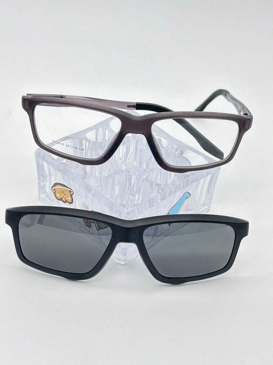 1 Lentes para Graduación 2610 Clips 2 un 1de Imán para ombre quadrado material TR 90 lente anti blu  Liso    Casual  Casual    Ninguno