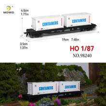 1/87 HO比例金属火车模型，51英尺双层集装箱运输车，编号98240，车门可打开。 - 98240 - 查看 2