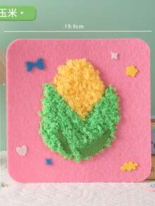 Embroidery Knitted Painting DIY Kit, Punch Needle Embroidery Knitted Painting Materials, Punch Punch Fun Handmade Sewing Fun Knitted Painting Embroidery Painting Making Animal Materials, Punch Punch Fun Educational DIY Creative Toys - Yarn Drawing, Stamping, Threading Drawing - View 10