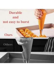 Piping Bags, 100 PCS Clear Disposable Icing Bags, Thickened Non-Slip And Anti-Burst Pastry Bags For Baking And Decorating Desserts Cakes Cookie - 無色 - 查看 3