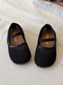 Girls' Hollow Mesh Breathable Sandals 2026 New Lightweight Soft Sole Non-Slip Princess Shoes For Kids - Black - View 5