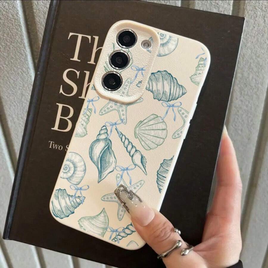 1 carcasă de telefon la modă, din material TPU, cu design de fundă oceanică, compatibilă cu Samsung/A05s/A12/A13/A14/4G/A15/A21s/A23/A25/A32/5G/A34/A35/A50s/A51/A52/A53/A54/A55/A71/A72/A73/S10/S20FE/S20Ultra/S21Ultra/S22/S22Plus/S23/S24, Redmi/10C/12C/Note10/11/12/13/ProPlus/Note8/9Pro, husă de protecție moale, rezistentă la șocuri, pe întregul corp - alb - Vizualizare 1