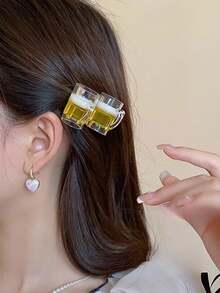 1pc Creative Funny Faux Beer Can Hair Clip, Bangs Side Hairpin, Novelty Gift - Multicolor - View 3