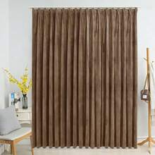 vidaXL Verdunkelungsvorhang Mit Haken Samt Beige 290 X 245 Cm - 均碼 - 查看 1