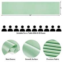 12 Pack Sage Gre1en Table Runner 12x108 Inches Long, Satin Silk-Like Smooth Table Decor For Wedding Prom Event Party - SageGre1en - 查看 3