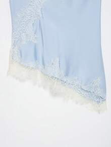 LEILEIBEI Spring/Summer New Women's Fashion European And American Style Lace Decor Sexy Camisole Top - Blue - View 6