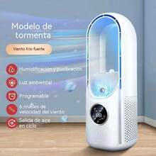 AMBIENTE LIMPIO Y DESCANSO TOTAL - VENTILADOR Y HUMIDIFICADOR - LED LIGHT - Blanco - Ver 4