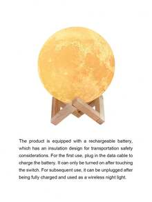 1 buah Lampu Bulan 3D 16 Warna, Lampu Suasana Malam Bulan Isi Ulang USB, Lampu Samping Tempat Tidur Kamar Tidur dengan Kontrol Jarak Jauh dan Dudukan, Lampu Malam Kecil Romantis, Hadiah Ulang Tahun untuk Teman dan Kekasih - MultiWarna - View 8