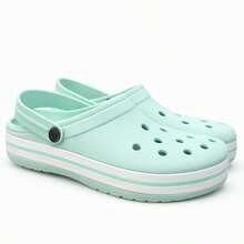 Adult Women's And Men's Lightweight And Comfortable Sandals For Girls And Boys, Simple Beach Casual Sandals With Openwork Fabric, Beach Babouche, Holiday, School, Home, Outdoors - 嬰兒綠 - 查看 3