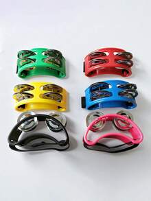 1pc Double Row Ankle Bells Cajon Drum Bongo Drum Ankle Bells Rack Percussion Instrument - Multicolor - View 3