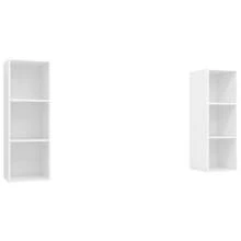 vidaXL 2 Stück TV-Wandschränke Aus Holzwerkstoff In Weiß - Bianco - Visualizzare 2