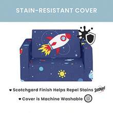 sillones para recamaraCozee Flip-out Chair - 2-in-1 Convertible Chair to Lounger for - Espacio - Ver 5