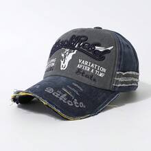 New Retro Embroidered Baseball Cap With 'AFIFR A TLMF' Design, Unisex Casual Sports Hat. A Must-Have Item For Parties And Fashionable Outfits. The First Choice For Outdoor Cycling And Fitness Activities Suitable For All Seasons, Adjustable Design Ensures A Comfortable Fit - Bull's Head Brown - View 7