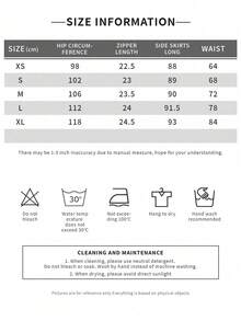 EARO 女士高腰显瘦灰色百搭优雅宽松日常通勤休闲设计弹力腰带可调节A字裙 - 大紅 - 查看 7