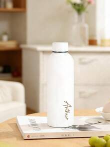 1件客製化雙層不鏽鋼咖啡杯/蘇打水瓶，運動保溫水杯，500ml/17oz 個性化姓名保溫杯，多色可選，適合開學、節日與生日禮物 - 彩色 - 查看 9
