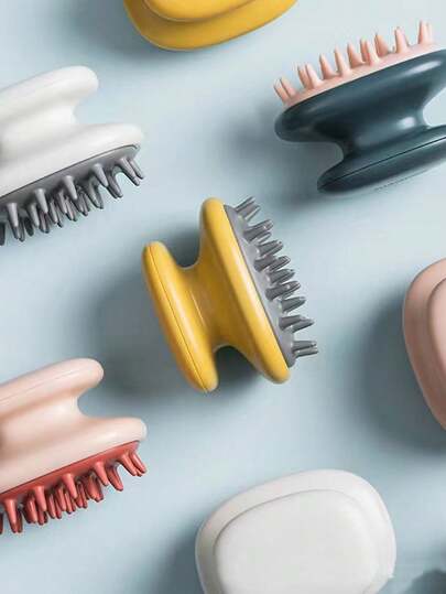 1把新款气垫式梳子，顺滑梳，硅胶洗发刷，按摩梳，宠物美容梳（多种颜色可选）