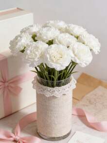 Artificial Carnations, Silk Carnations, Artificial Flower Stems, Finished Artificial Bouquets, High-End Living Room Decorations, Wedding Floral Arrangements, Suitable For Wedding Center Decorations, Bridal Bouquets And Table Settings, Bridal Showers, Table Settings, Home Parties, Mother's Day, Valentine's Day, Christmas, Weddings, Birthday Party Decorations And Gifts. - Multicolor - View 4