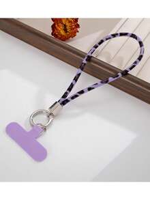 1pc Fashionable Elegant PU Leather Leopard Print Phone Lanyard, Unique Single Buckle Crossbody Chain, Anti-Lost Phone Strap - Multicolor - View 7