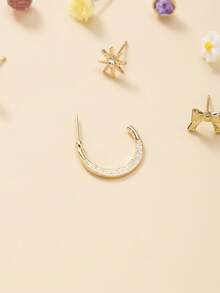 30 Pairs Women Metal Tree, Shell, Pearl, Heart Shaped Earrings Set, Gift - Multicolor - View 4