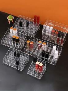 Lipstick Storage Box Dustproof Desktop Cosmetic Transparent Acrylic Shelf - Multicolor - View 1
