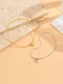 1pc Bubble Snake Bone Bracelet For Women, Minimalist, Sweet, Cute, Delicate, Niche, High-End, Versatile, Girly - Simple and Versatile Bracelet - View 1