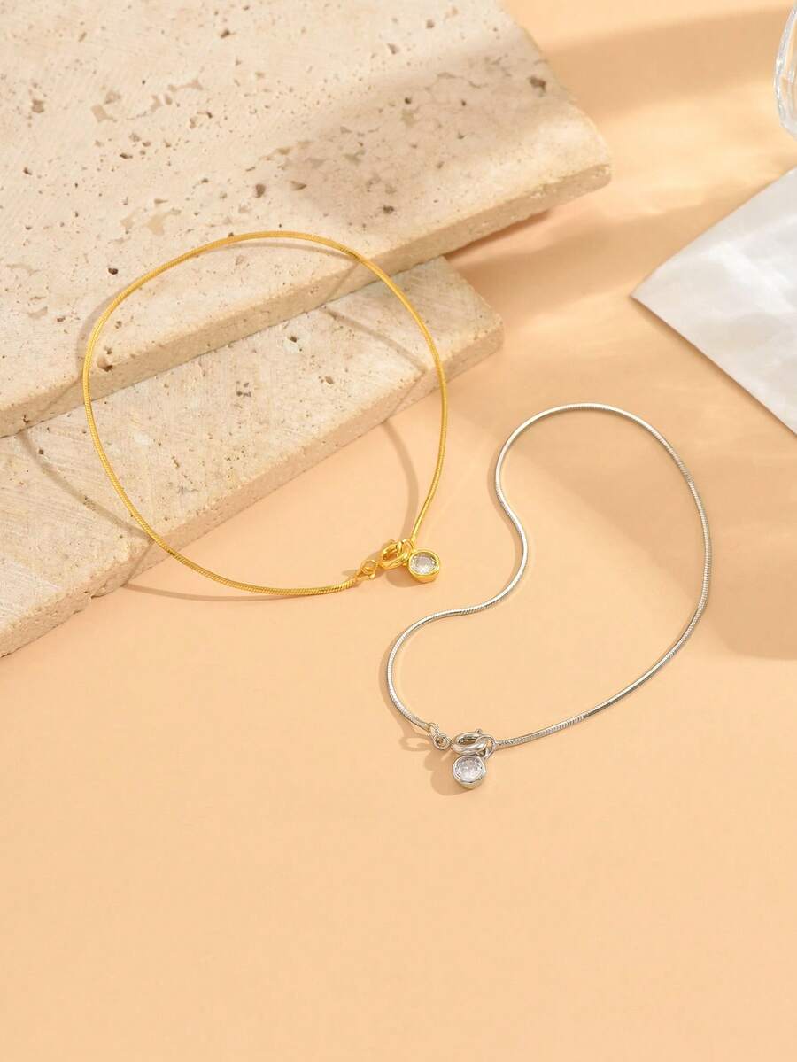 1pc Bubble Snake Bone Bracelet For Women, Minimalist, Sweet, Cute, Delicate, Niche, High-End, Versatile, Girly - Simple and Versatile Bracelet - View 1