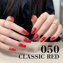 GMUME 3件組 16ml 經典紅色凝膠指甲油套組 No.050 051 057 鮮紅與酒紅，適合情人節、聖誕節、婚禮派對美甲，需搭配底膠與封層，UV LED 凝膠 3 步驟法 - 彩色 - 查看 4